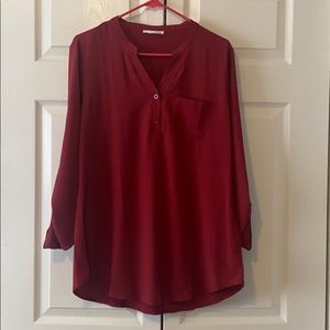 Ruby Red Blouse